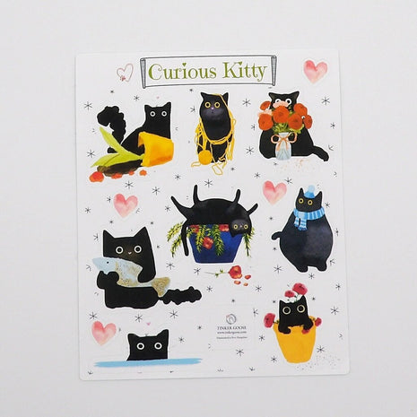Curious Kitty Sticker Sheet