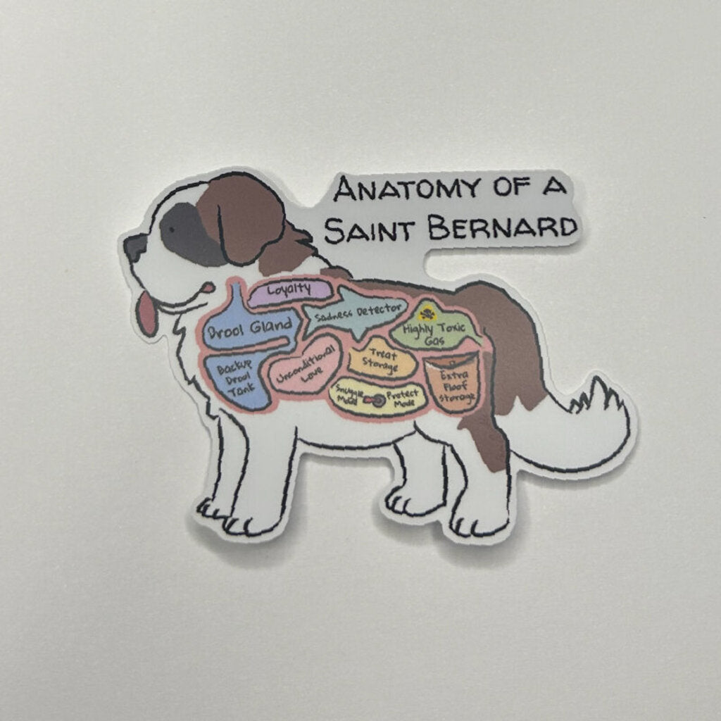 Anatomy of a Saint Bernard Sticker
