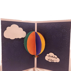 Diaroma Card/ Hot Air Balloon Clouds - view 1
