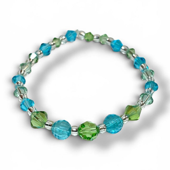Swarovski Crystal Bracelet - aqua & Lt green
