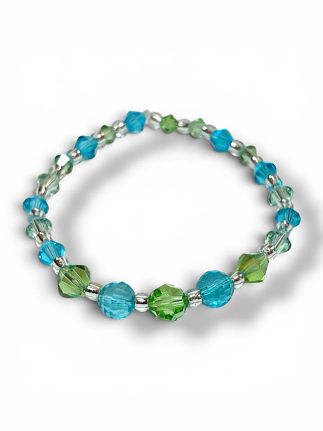 Swarovski Crystal Bracelet - aqua & Lt green