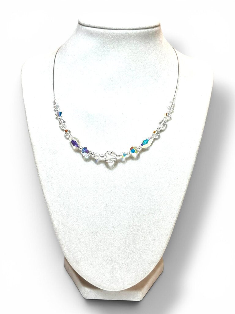 Swarovski Crystal Necklace - CtStg - clear