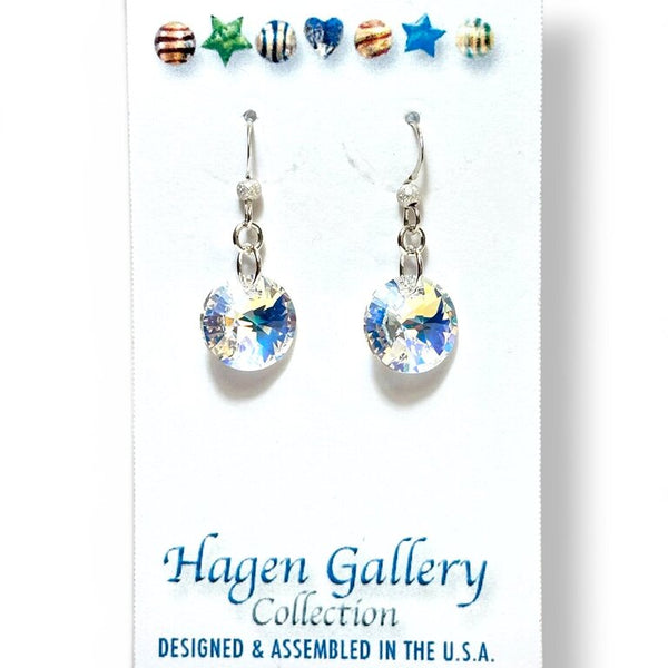 Swarovski Crystal Earrings - clear round