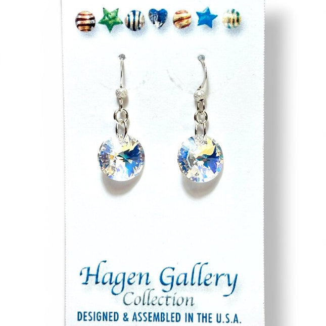 Swarovski Crystal Earrings - clear round