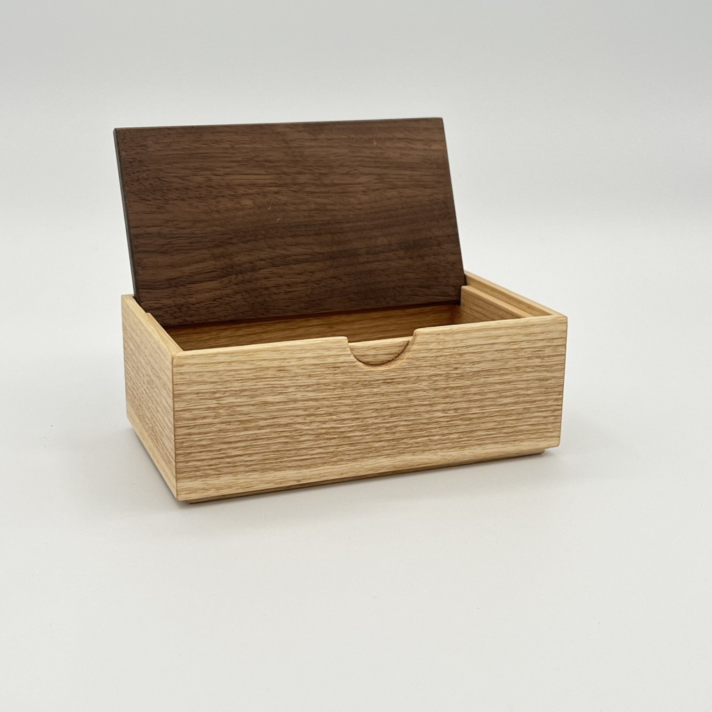 small trinket box - ash & walnut