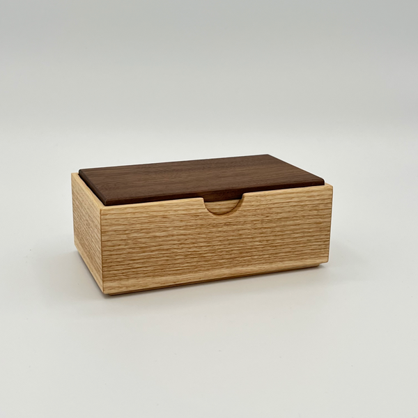 small trinket box - ash & walnut