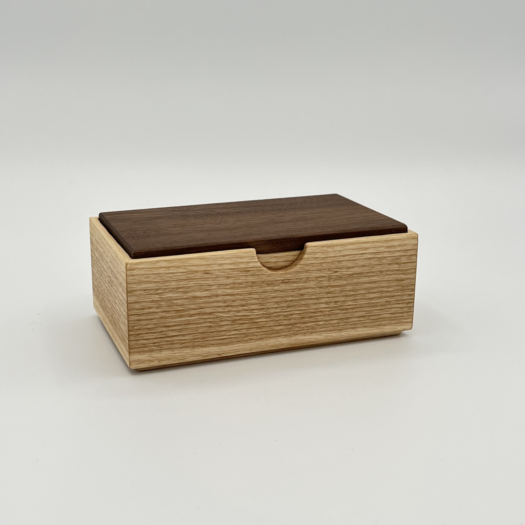 small trinket box - ash & walnut