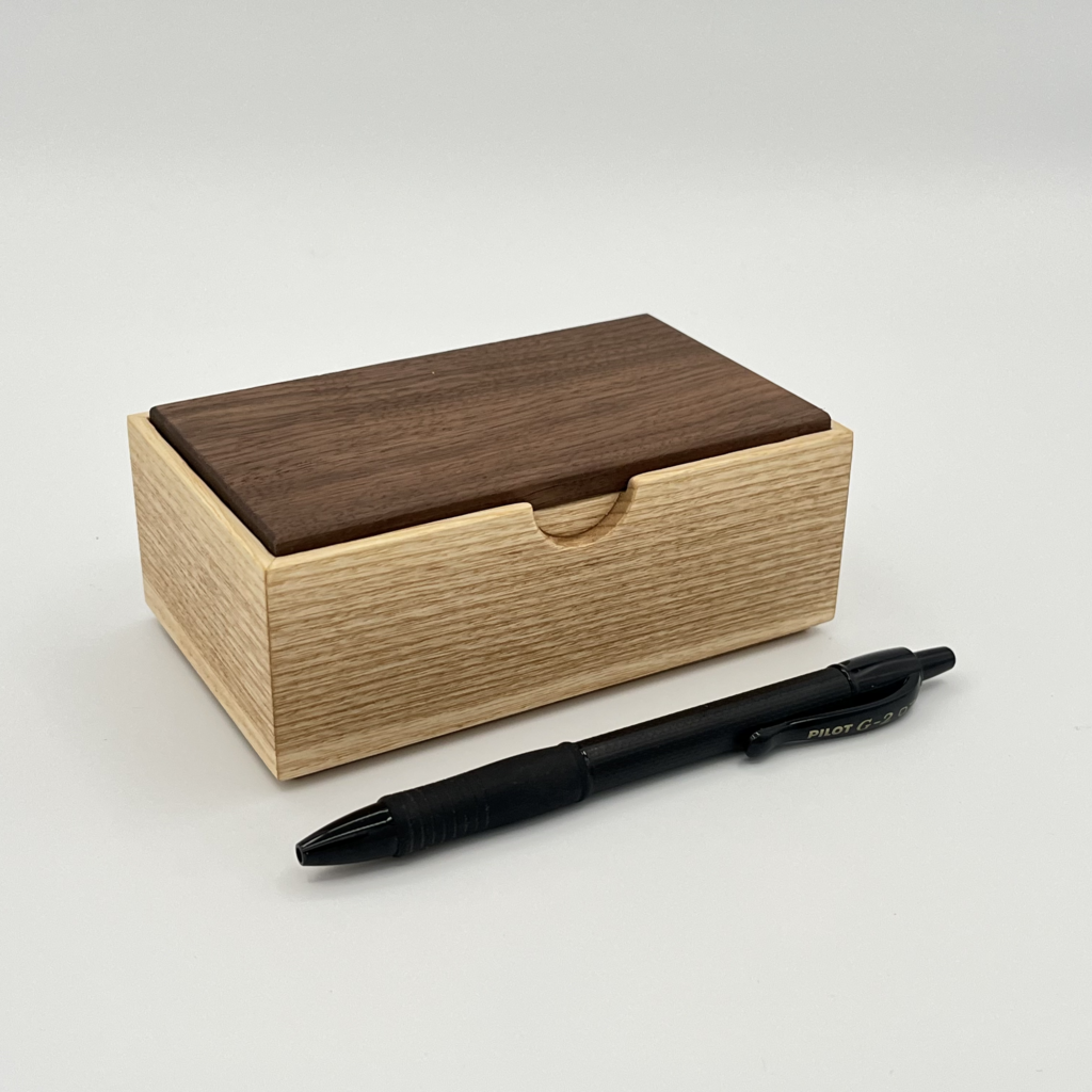 small trinket box - ash & walnut
