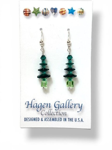 Swarovski Crystal Earrings - Tree - Em/peri