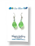 Tumbled Glass Earrings - Nuggets - Lt Peri