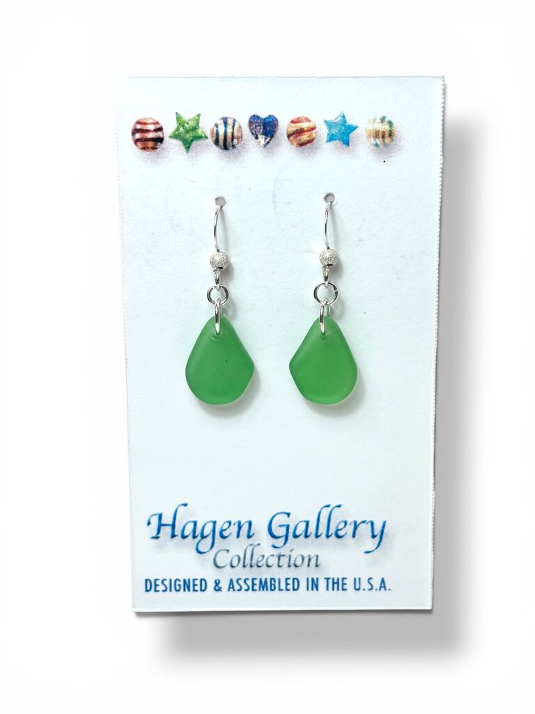 Tumbled Glass Earrings - ghst - peri