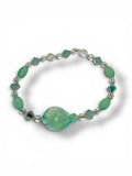 Venetian Glass/Swarovksi Crystal Bracelet - mint greet