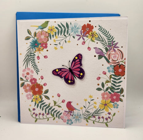 Birthday/Double Rotating Mechinism/Butterflies/Flowers