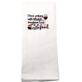 I love cooking with wine Embroidered Towel