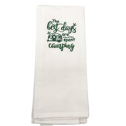 The best days are spent camping Embroidered Towel - view 1