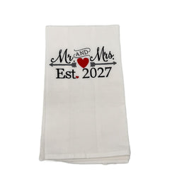 Mr. & Mrs. Est. 2027 Embroidered Towel - view 1