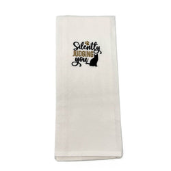 Silently Judging You Embroidered Towel - view 1