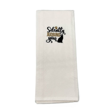Silently Judging You Embroidered Towel