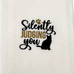 Silently Judging You Embroidered Towel - view 2