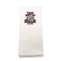 Friends don't let friends eat chocolate alone Embroidered Towel - view 1