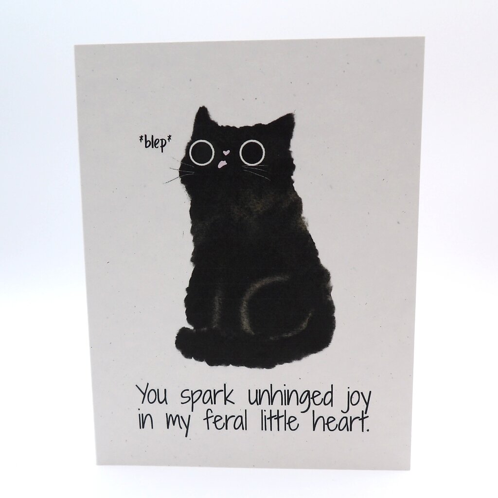 Cat My Feral Little Heart Card