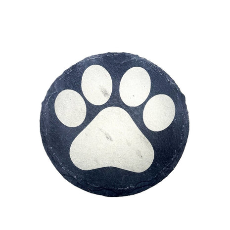 Slate Coaster Round Paw