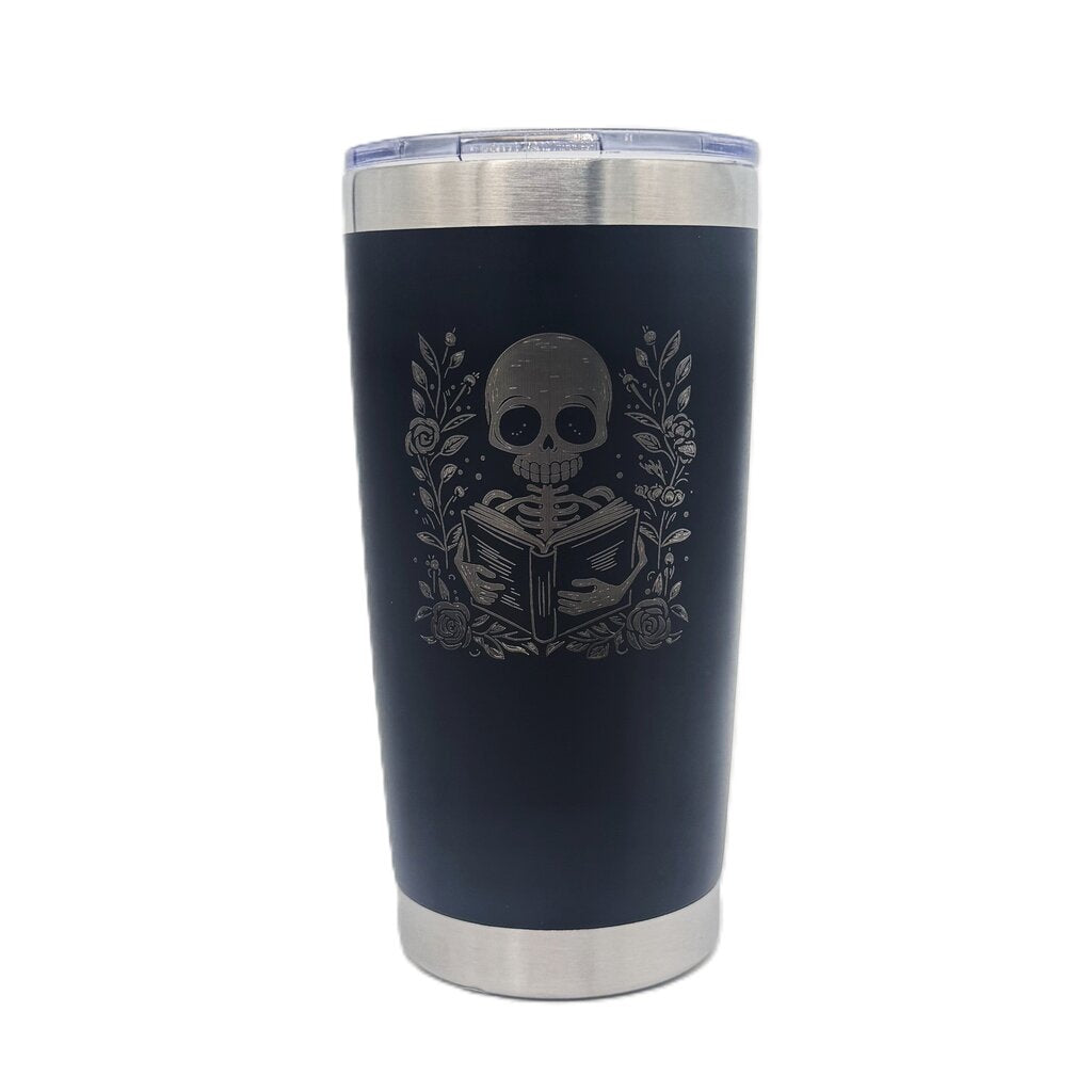 20 oz Tumbler Skelly Reading