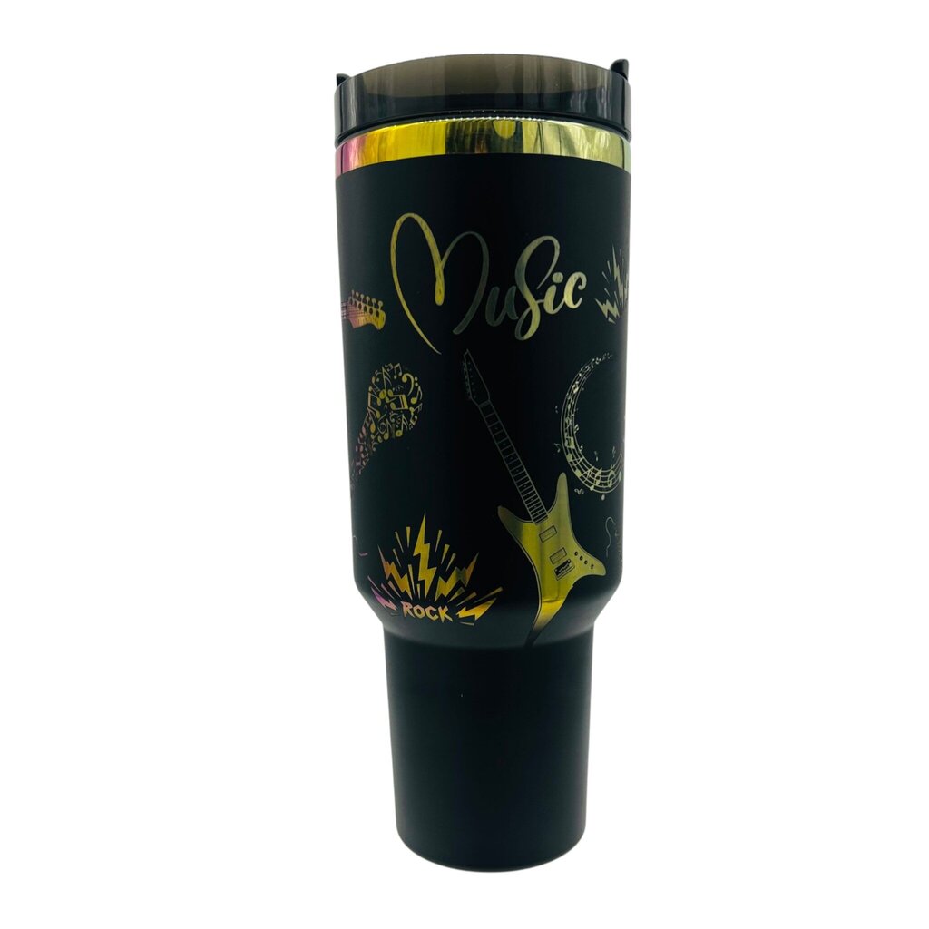 40 oz Tumbler Music Black