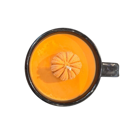 Pumpkin Spice Bread (Black Pumpkin Pattern Mug) - Mug Candle - 100% soy wax