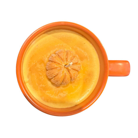 Pumpkin Spice Bread (Orange Crosshatch Mug) - Mug Candle - 100% soy wax