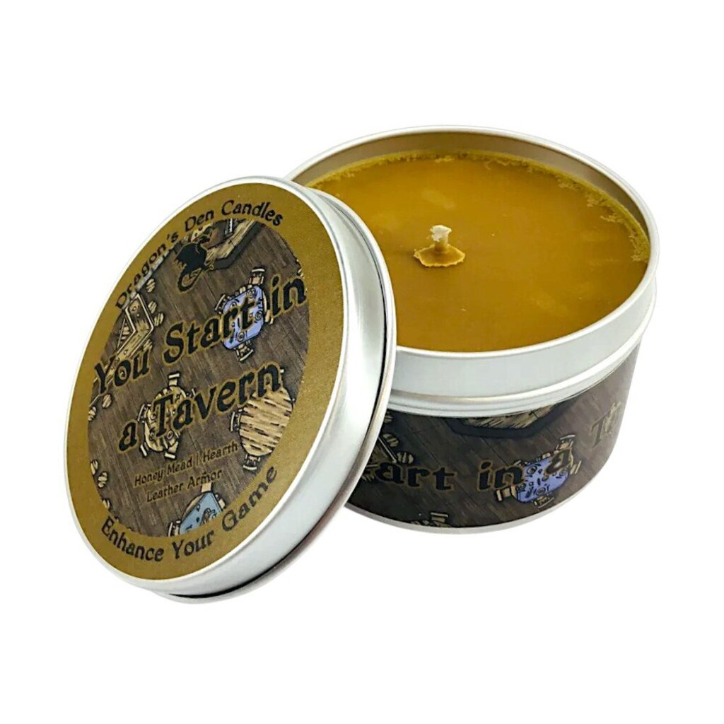 YOU START IN A TAVERN - Tin - Dragon's Den Candles