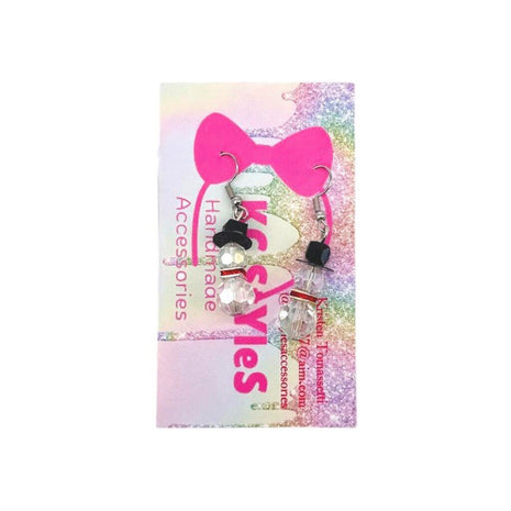 Snowman Earrings red