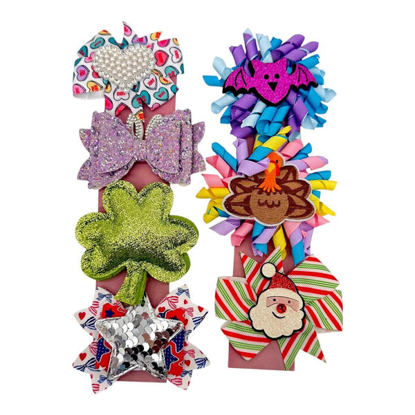 Holiday Hair Bow Set (7)