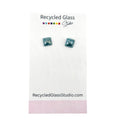 Irridescent Square Tile Post Earring