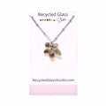 Grey Flower Fused Glass Necklace