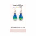 Bubbly Fused Glass Teardrop Dangles