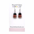 Black|Pink|Gold Fused Glass Dangles - Short Stack