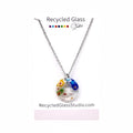 Colorful Millefiori Donut Fused Glass Necklace