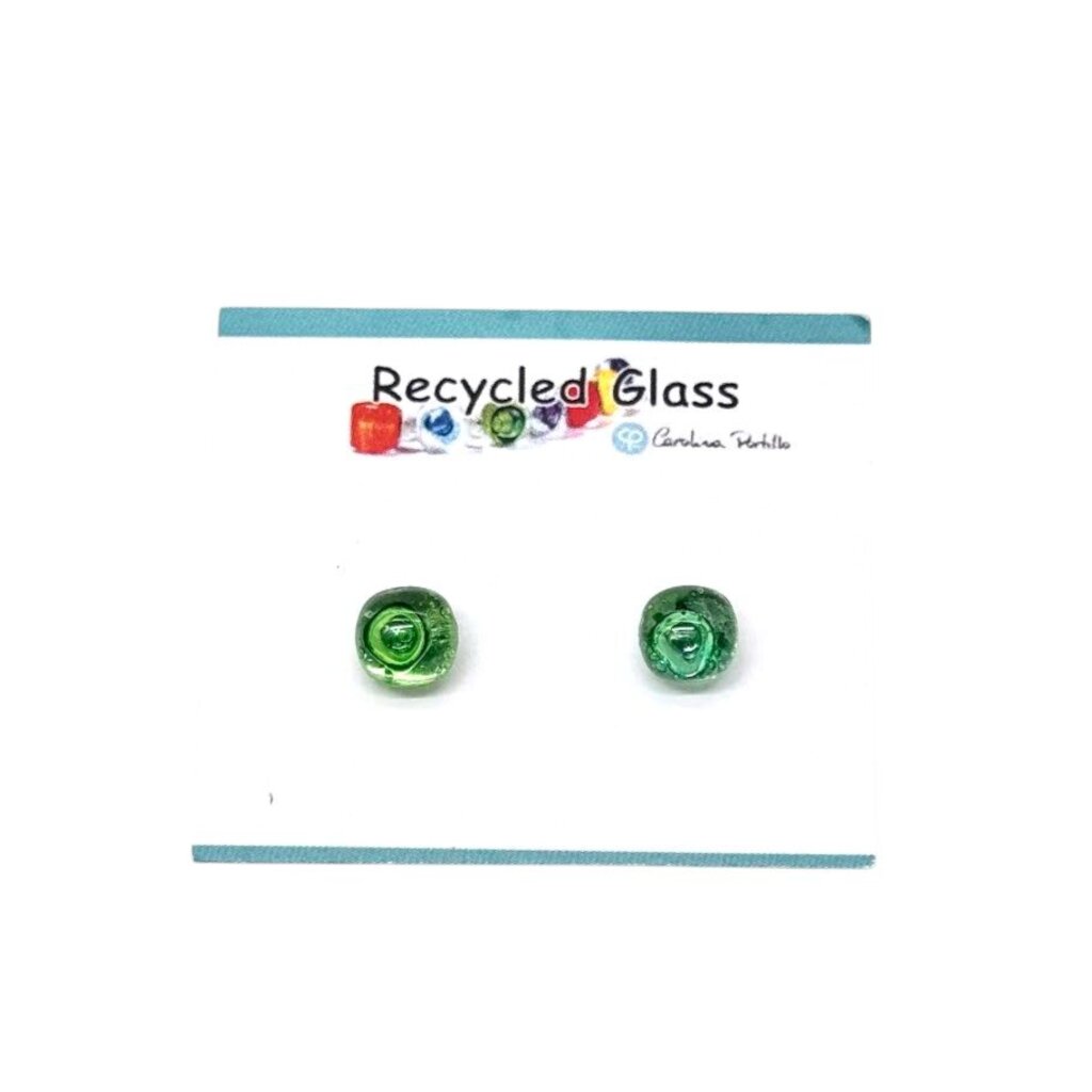 Green Post Earring