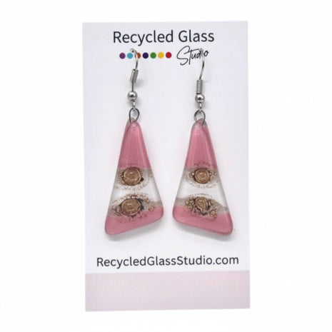 Fused Glass Triangle Dangles