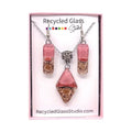 Pink|Gold Earring & Necklace Set