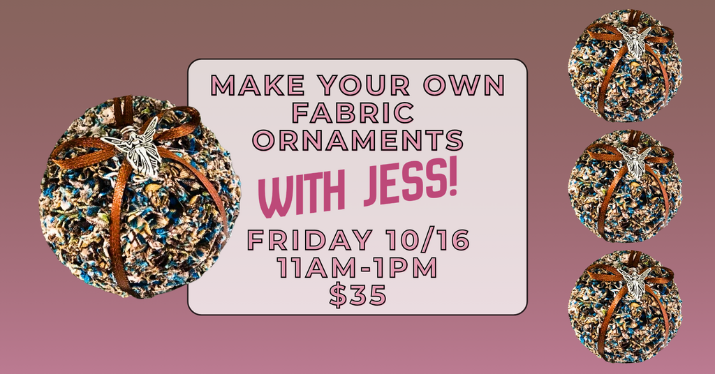 10/16 No Sew Fabric Ornament class