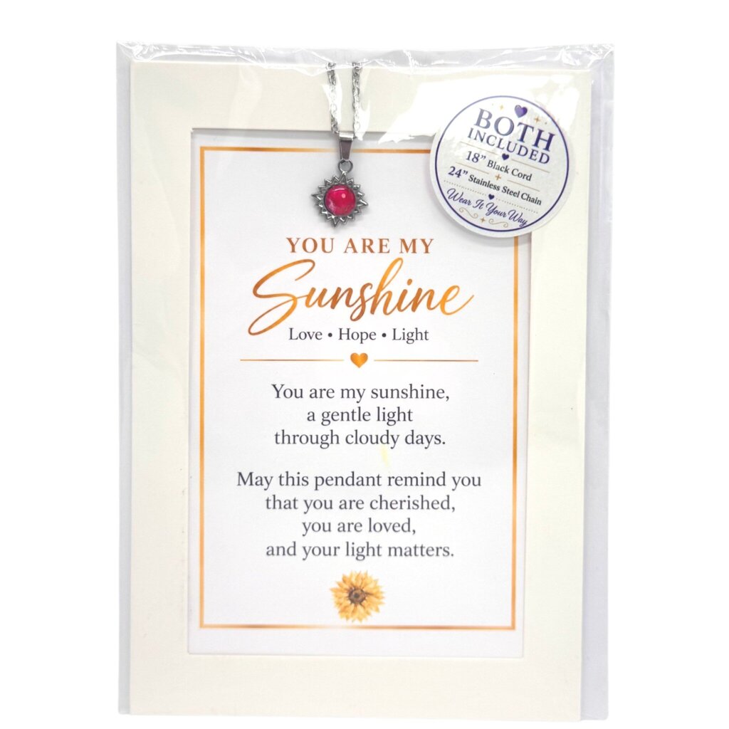 You Are My Sunshine Keepsake Pendant Gift Package