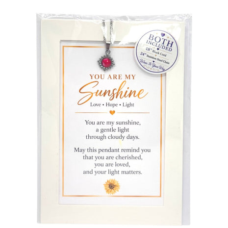 You Are My Sunshine Keepsake Pendant Gift Package