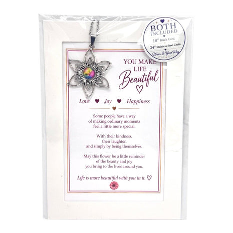 You Make Life Beautiful Keepsake Pendant Gift Package