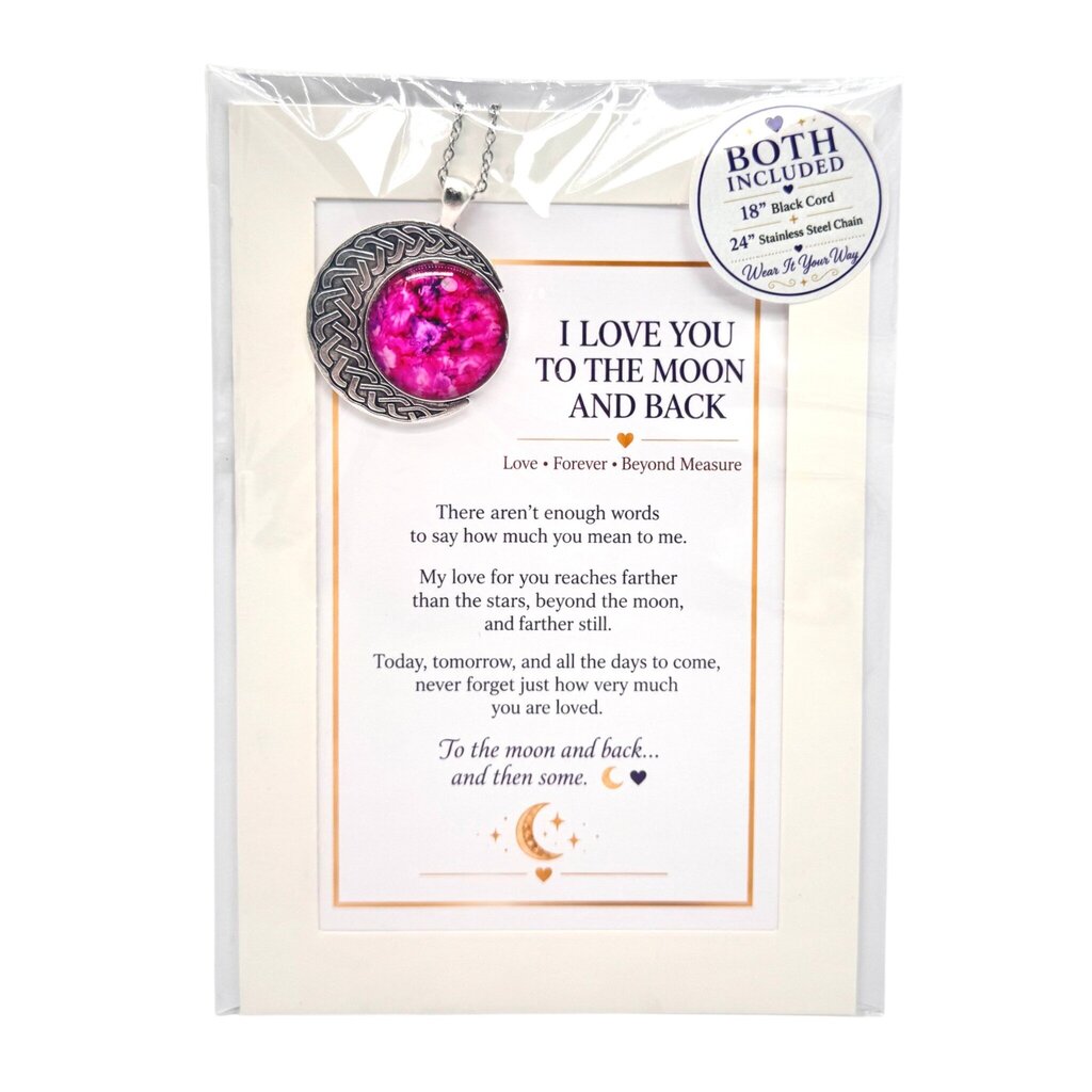 I Love You To The Moon and Back Keepsake Pendant Gift Package