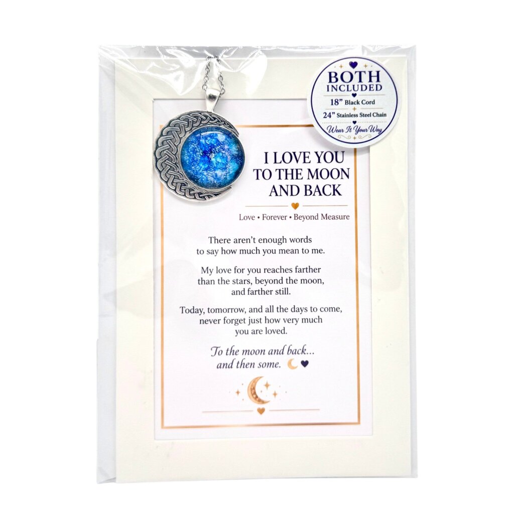 I Love You To The Moon and Back Keepsake Pendant Gift Package