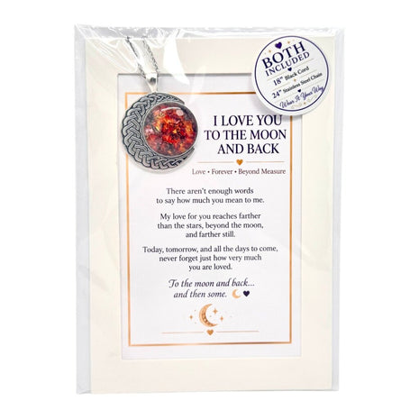 I Love You To The Moon and Back Keepsake Pendant Gift Package
