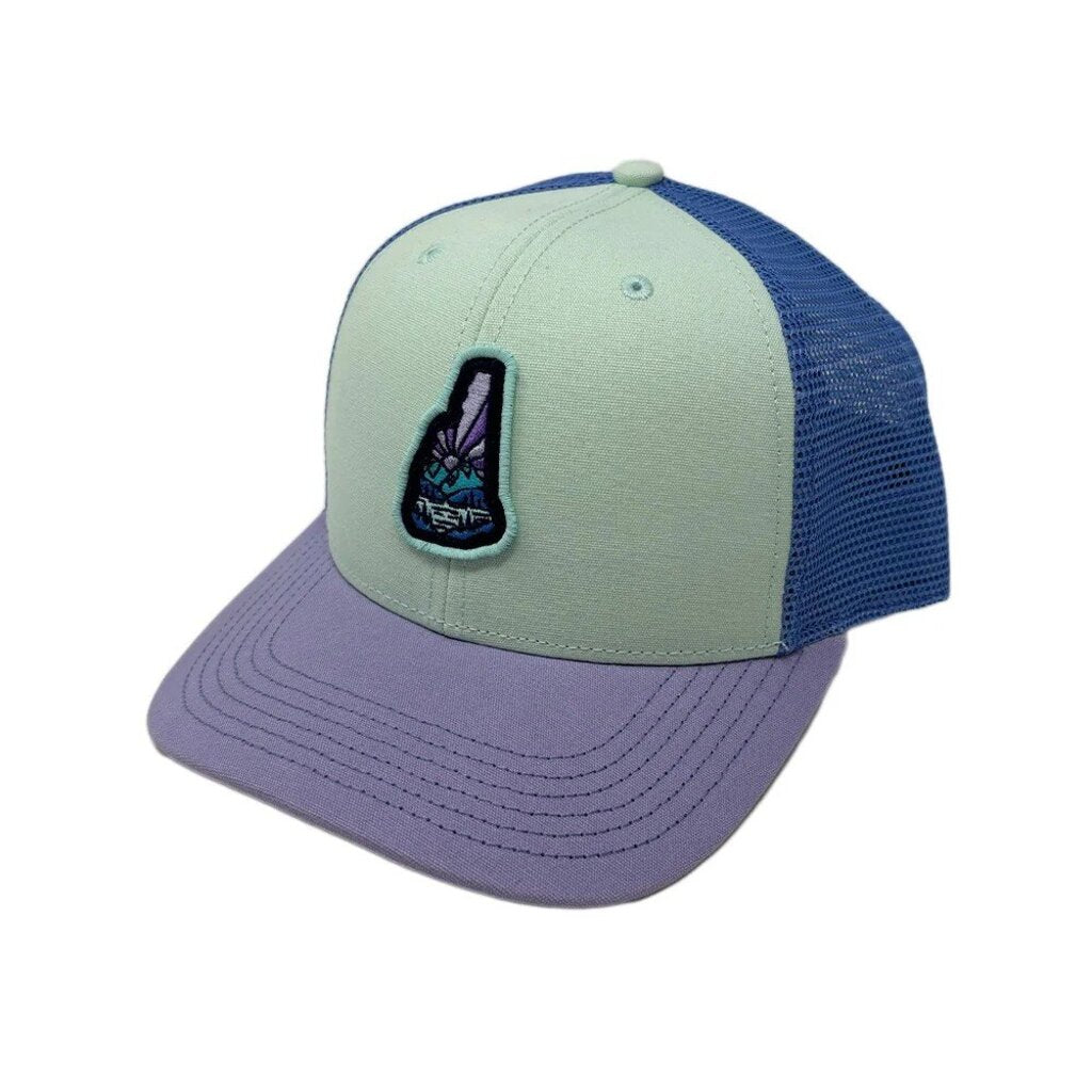 NH Sunburst Trucker Hat - Iris/Lilac/Light Blue Mesh