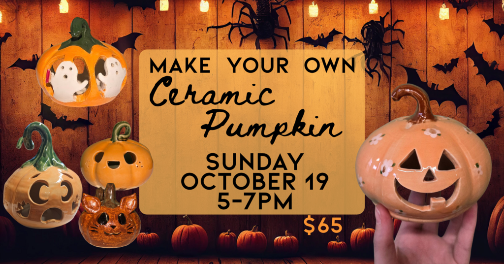 10/19 Ceramic Pumpkin Carving Class Ticket